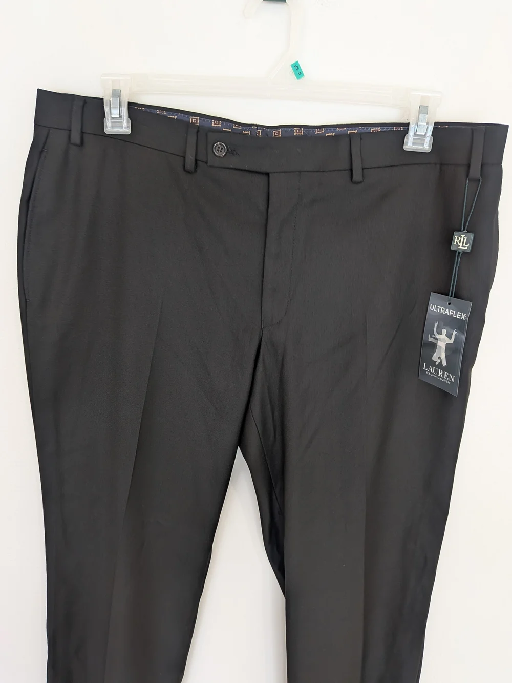 NWT Lauren Ralph Lauren UltraFlex Black Dress Pants 38x30 Stretch Trousers